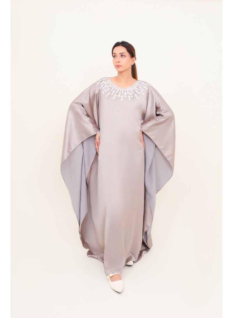 Obaha Wide jalabiya with embroidery - Image 2